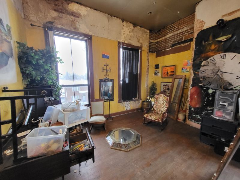 Original listing photo of a Champion House room during restoration